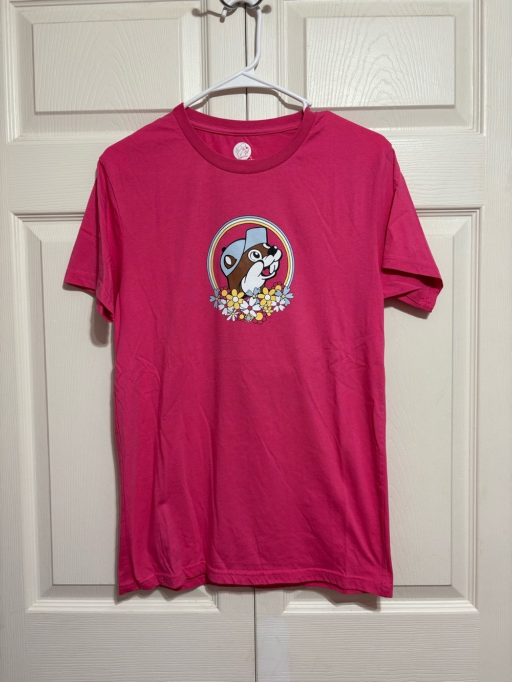 Buc-ees Pink Floral Logo Tee